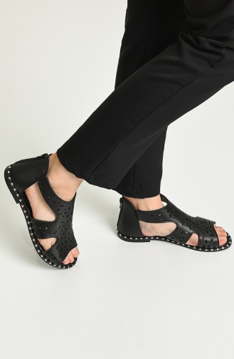 Black Summer Sandals 01-01