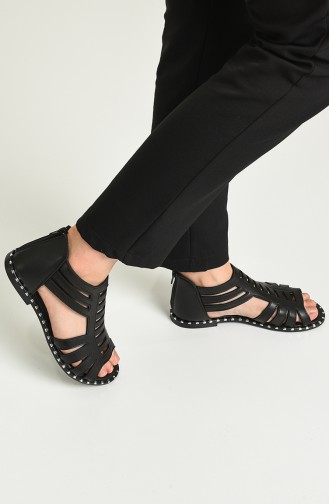 Black Summer Sandals 02-04