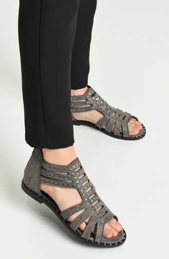 Grau Sommer Sandalen 03-03