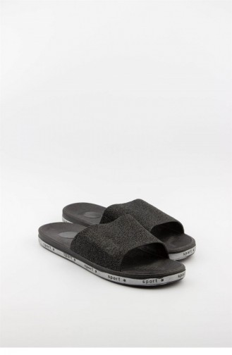 Black Summer slippers 3690.MM SIYAH