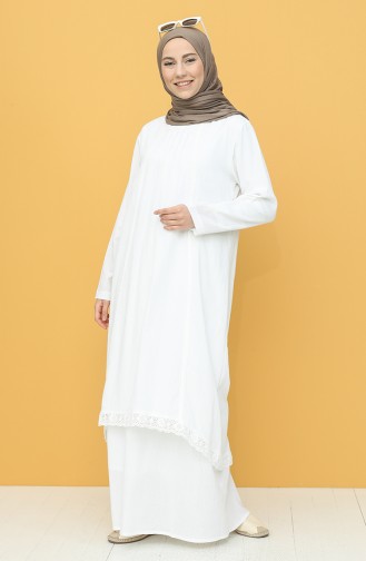 Weiß Hijab Kleider 42201-06