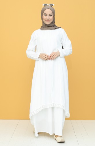 Robe Hijab Blanc 42201-06
