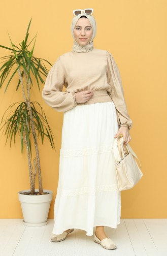 Cream Skirt 43002-03