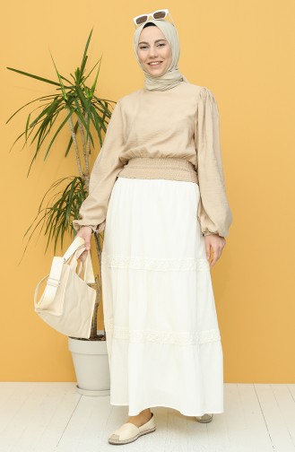 Cream Skirt 43002-03