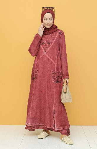 Dusty Rose İslamitische Jurk 92206-05