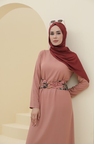 Dusty Rose Hijab Dress 8325-04