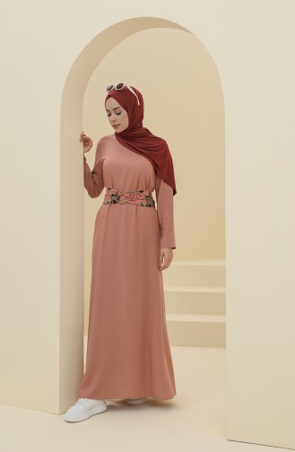 Dusty Rose Hijab Dress 8325-04