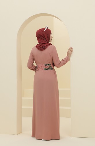 Robe Hijab Rose Pâle 8325-04