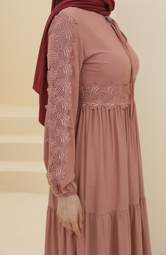 Dusty Rose Hijab Dress 8326-05