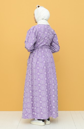 Violet Hijab Dress 4338-04