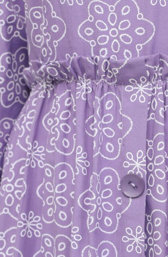 Violet Hijab Dress 4338-04