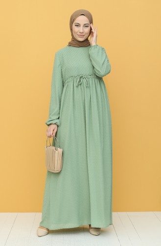 Robe Hijab Vert noisette 4340-02