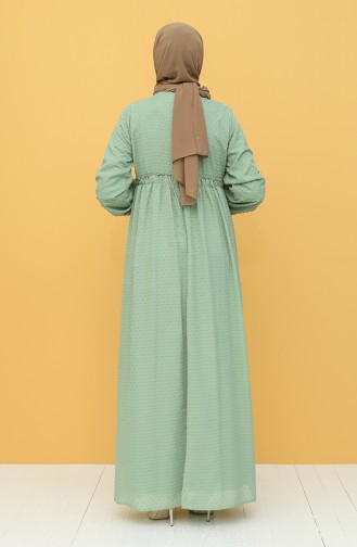 Robe Hijab Vert noisette 4340-02