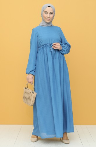 Indigo Hijab Dress 4340-03