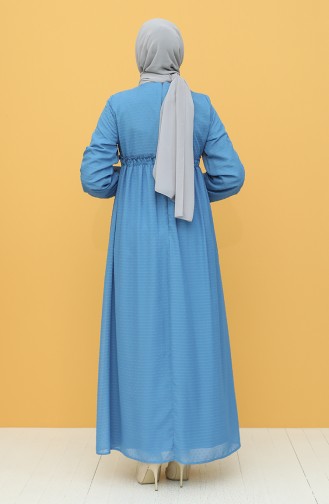 Indigo Hijab Dress 4340-03