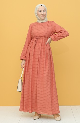 Dusty Rose Hijab Dress 4340-04