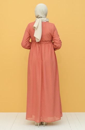 Robe Hijab Rose Pâle 4340-04