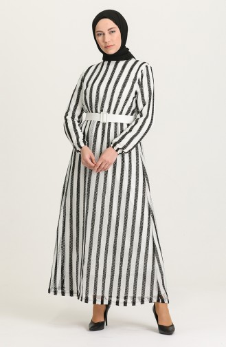 White Hijab Dress 0399-01