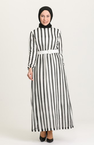 White Hijab Dress 0399-01