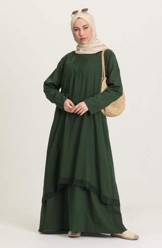 Grün Hijab Kleider 42201-08