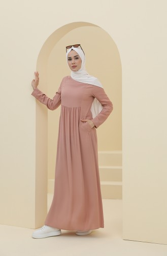 فستان زهري باهت 8316-05