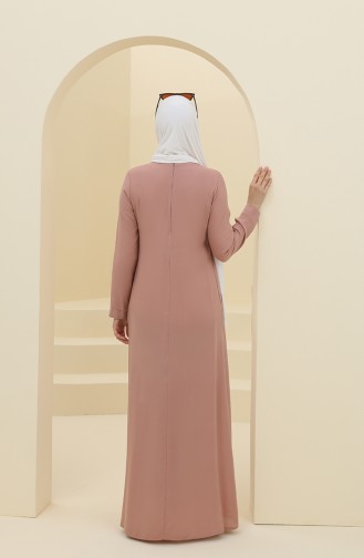 Robe Hijab Rose Pâle 8316-05