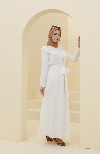 Robe Hijab Ecru 8318-01