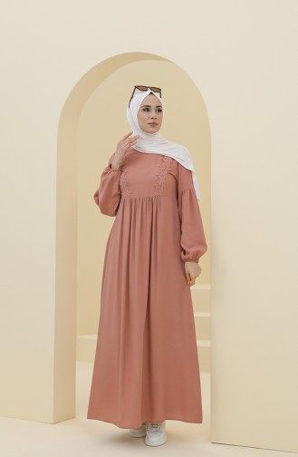 Dusty Rose Hijab Dress 8323-05