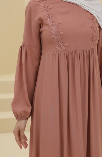 Robe Hijab Rose Pâle 8323-05