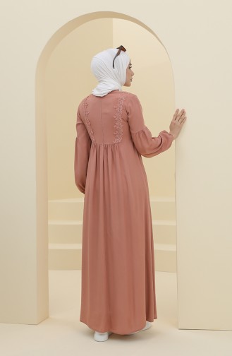 Robe Hijab Rose Pâle 8323-05