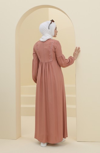 Dusty Rose Hijab Dress 8323-05