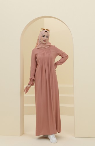 Robe Hijab Rose Pâle 8324-05