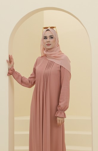 Robe Hijab Rose Pâle 8324-05