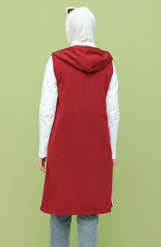 Şeritli Yelek 5075-04 Bordo