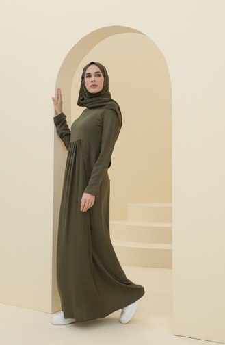 Grün Hijab Kleider 8316-04
