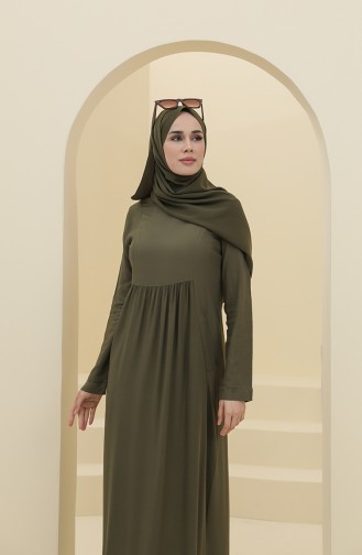 Grün Hijab Kleider 8316-04