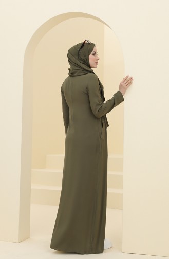 Grün Hijab Kleider 8316-04