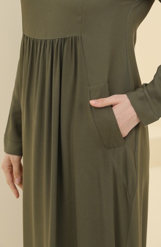 Grün Hijab Kleider 8316-04