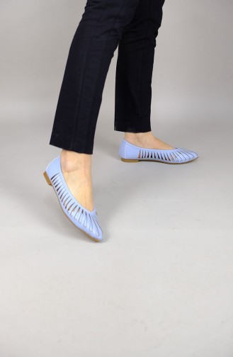 حذاء مسطح أزرق 1100-02