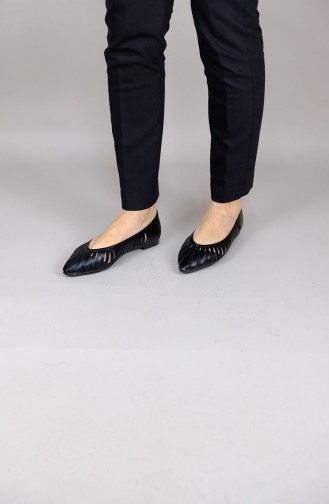 Black Woman Flat Shoe 1110-02