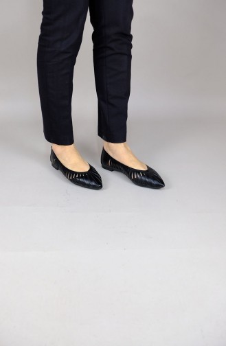 Black Woman Flat Shoe 1110-02