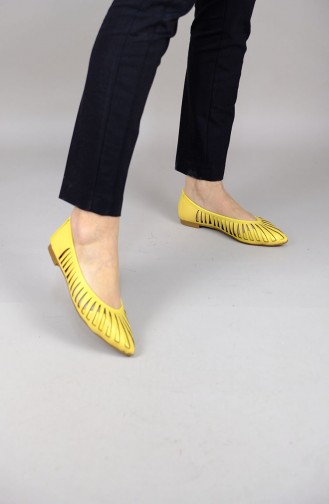 Yellow Woman Flat Shoe 1110-03