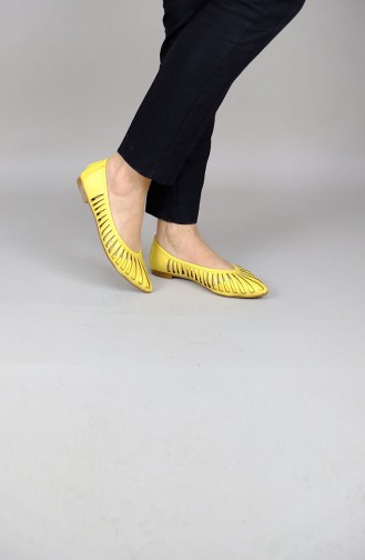 Yellow Woman Flat Shoe 1110-03