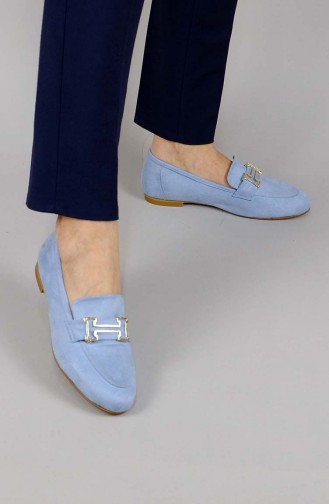 Blue Woman Flat Shoe 1975mr-20