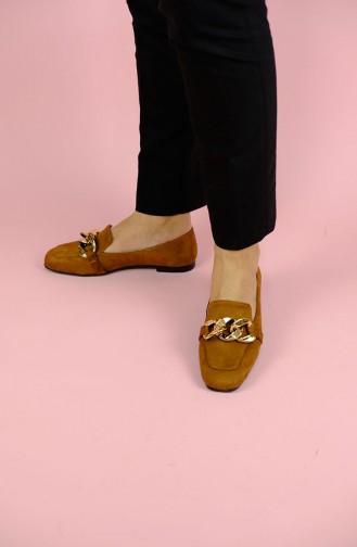 حذاء مسطح أخضر تبغ 20620-06