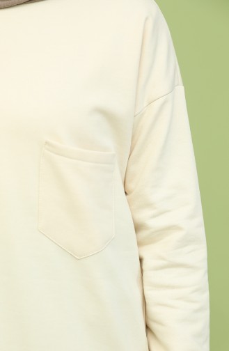 Sweatshirt Crème Foncé 1585-06