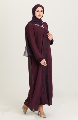 Lila Hijab-Abendkleider 4264-02