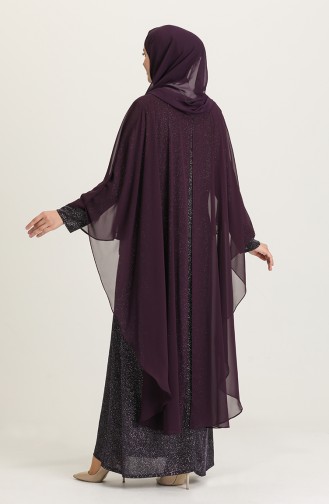 Purple İslamitische Avondjurk 4266-03