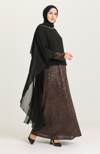 Black Hijab Evening Dress 4266-04