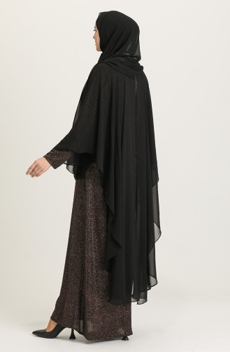 Schwarz Hijab-Abendkleider 4266-04